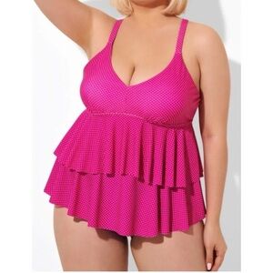 In Every Story Polka Dot Tankini Pink